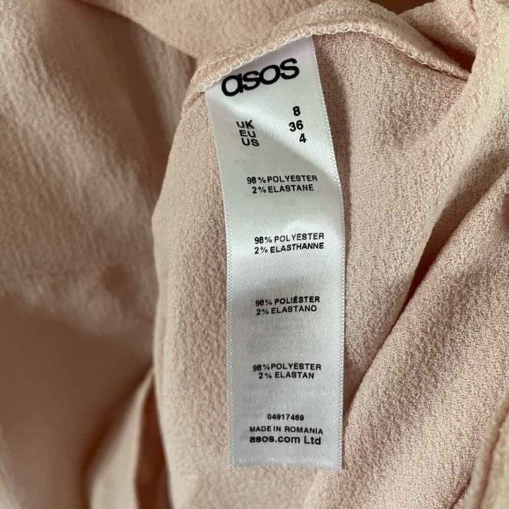 NWOT ASOS Pink Ruffle V Front Dress, Women’s Size 4 - Picture 12 of 16